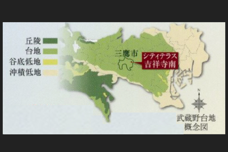 武蔵野台地概念図